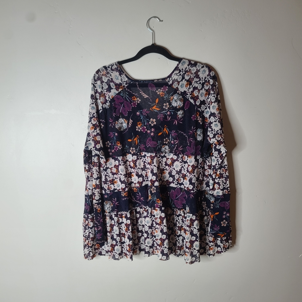 Free People Floral Isabelle Swing Tunic Size XS - Picture 6 of 10